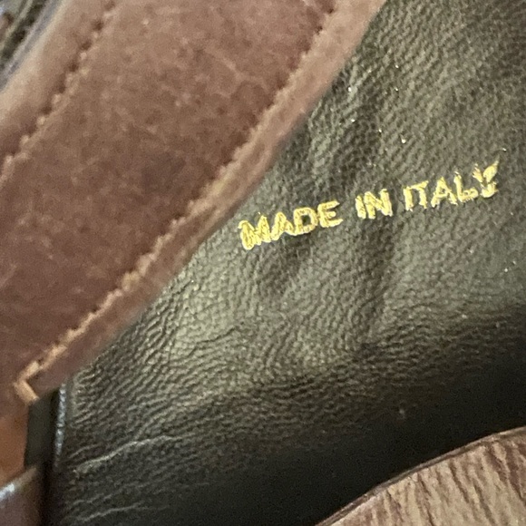 Prada Leather Sandals Adjustable Ankle Straps Y2K - Picture 6 of 15